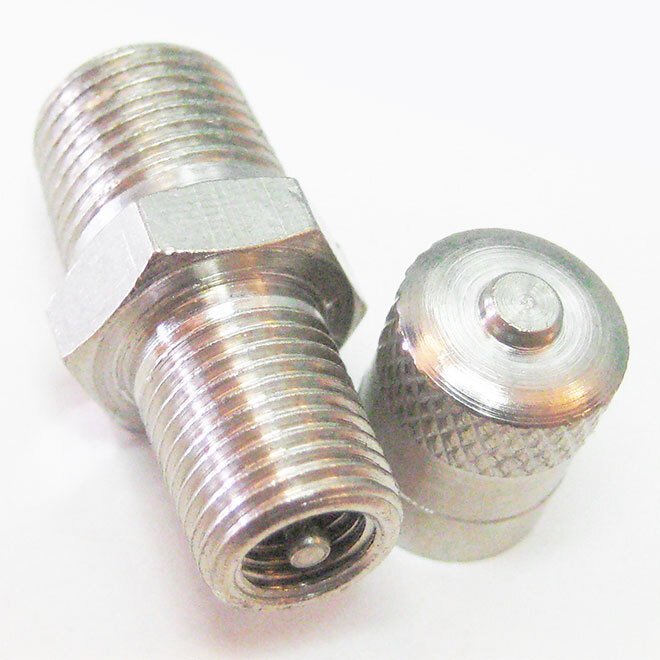 Shock Bladder Valve Schrader Regassing Valve Fitting 1/8 BST Tap