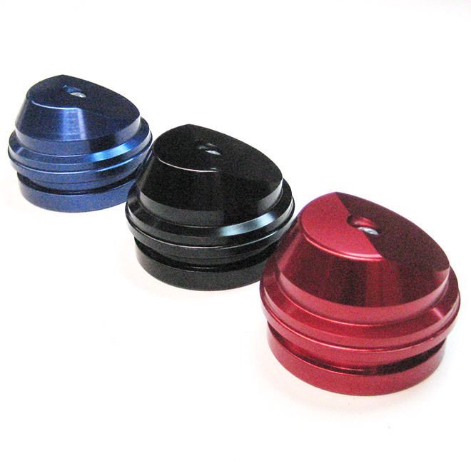 52mm 30 degree Angled Shock Bladder Cap Blue Teknik Motorsport