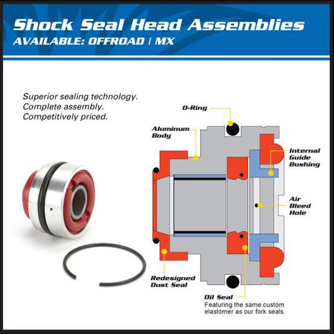 All Balls Rear Shock Seal Head Kit for 06-21 Yamaha YZ250 