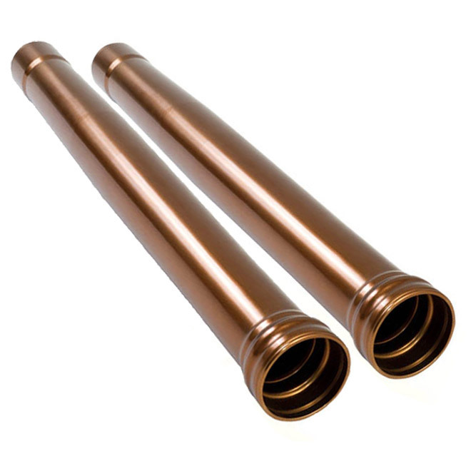Yamaha RD400 34mm Premium Gold Fork Tube Set Titanium Nitride Stock Length by Niche Cycle Supply 