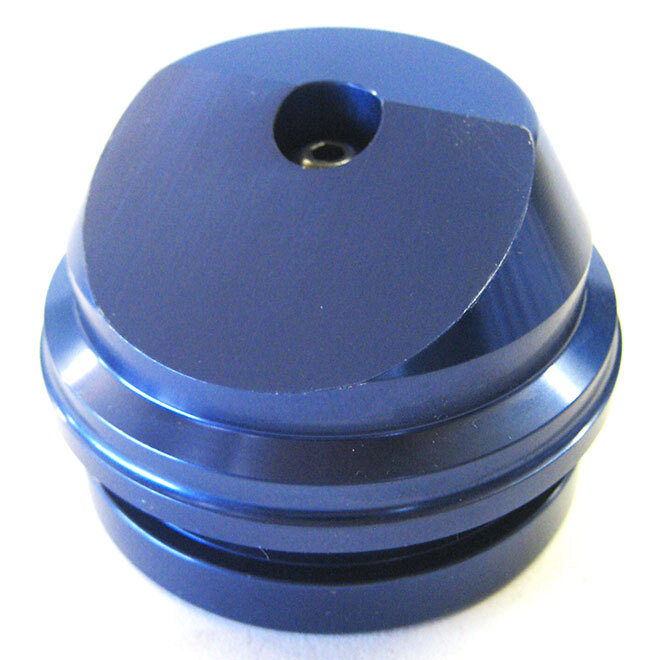 52mm 30 degree Angled Shock Bladder Cap Blue