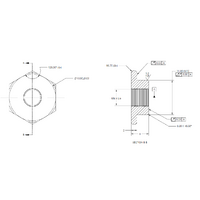 M6x0.5 X 12mm Threaded Top Hat