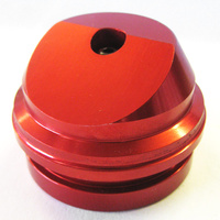 52mm 30 degree Angled Shock Bladder Cap - Red  image