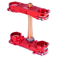 21+ CRF 450 ROCS TECH Fork Triple Clamps - Red 22mm offset  image