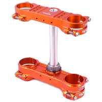 KTM XC / EXC / SX / SXF ROCS TECH Fork Triple Clamps - Orange 22mm offset  image