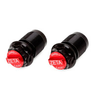 ZETA FORK BOTTOM ADJUSTER CAPS | KYB AOS | BLACK/RED PAIR Main image thumb