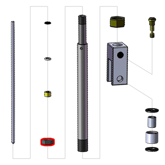 Teknik Shock Piston Retaining Nuts