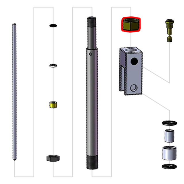 Teknik Shock Shaft Lock or Jam Nut