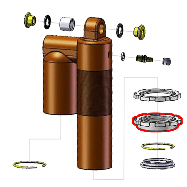 Teknik Spring Preload Adjuster Bottom