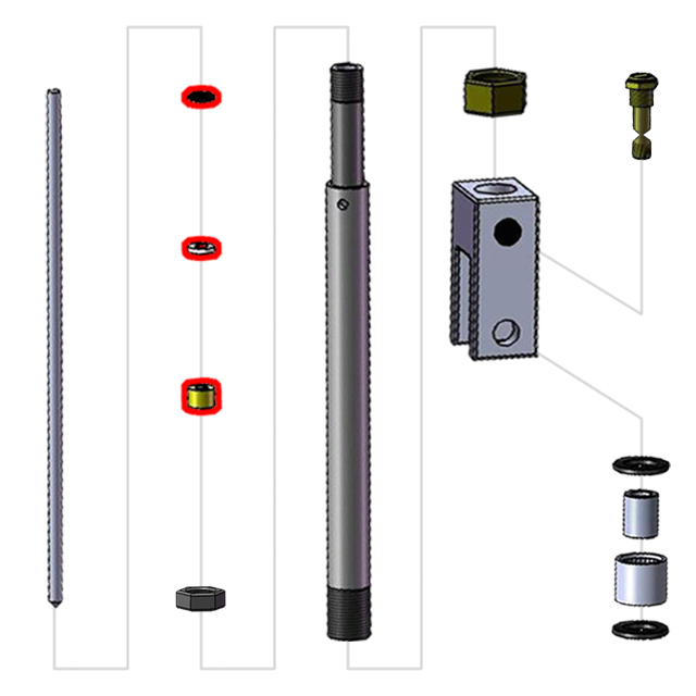 Teknik Shock Shaft Internal Parts